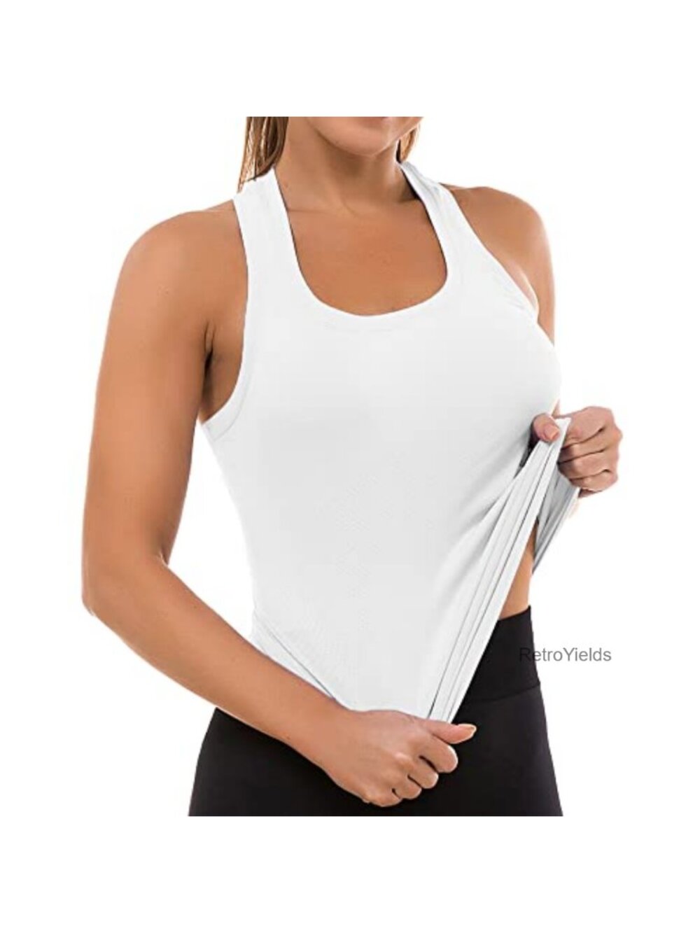 Seamless Racerback Workout Tank Top Women's Athletic Yoga Top